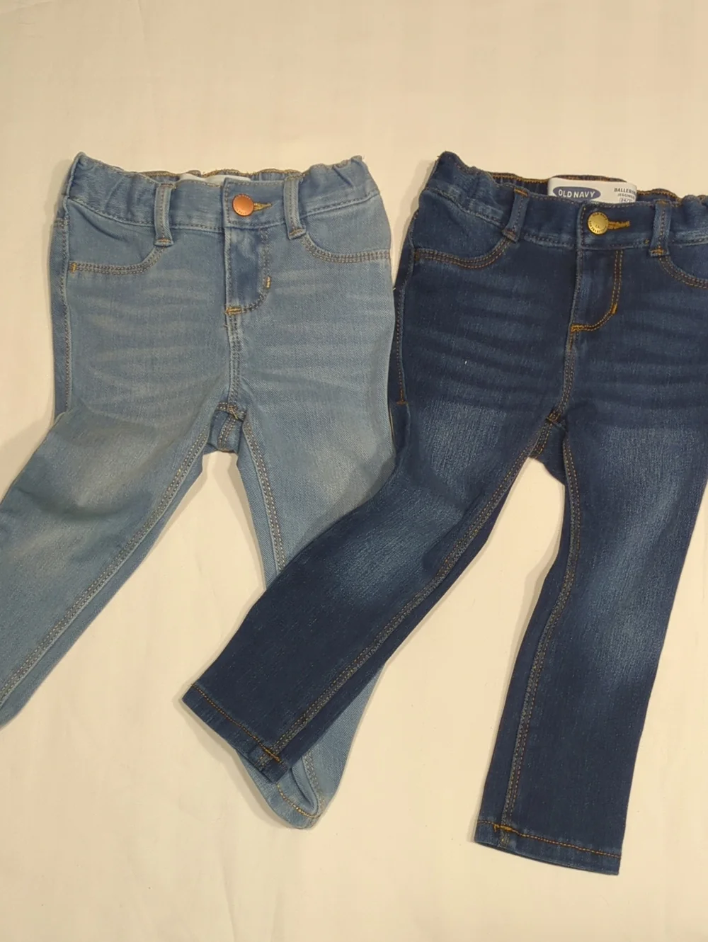 Old Navy Kids Stretch Denim Jeggings - Light Blue & Dark Blue